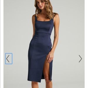 Showpo Navy Midi Dress NWT